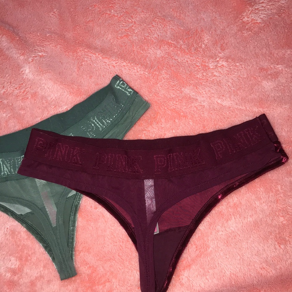 NEW W/O TAGS VS PINK VELVET THONGS💞 - Picture 3 of 4